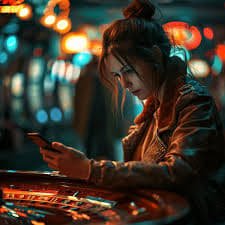 Pemandangan dealer live casino sedang mengelola meja permainan secara langsung